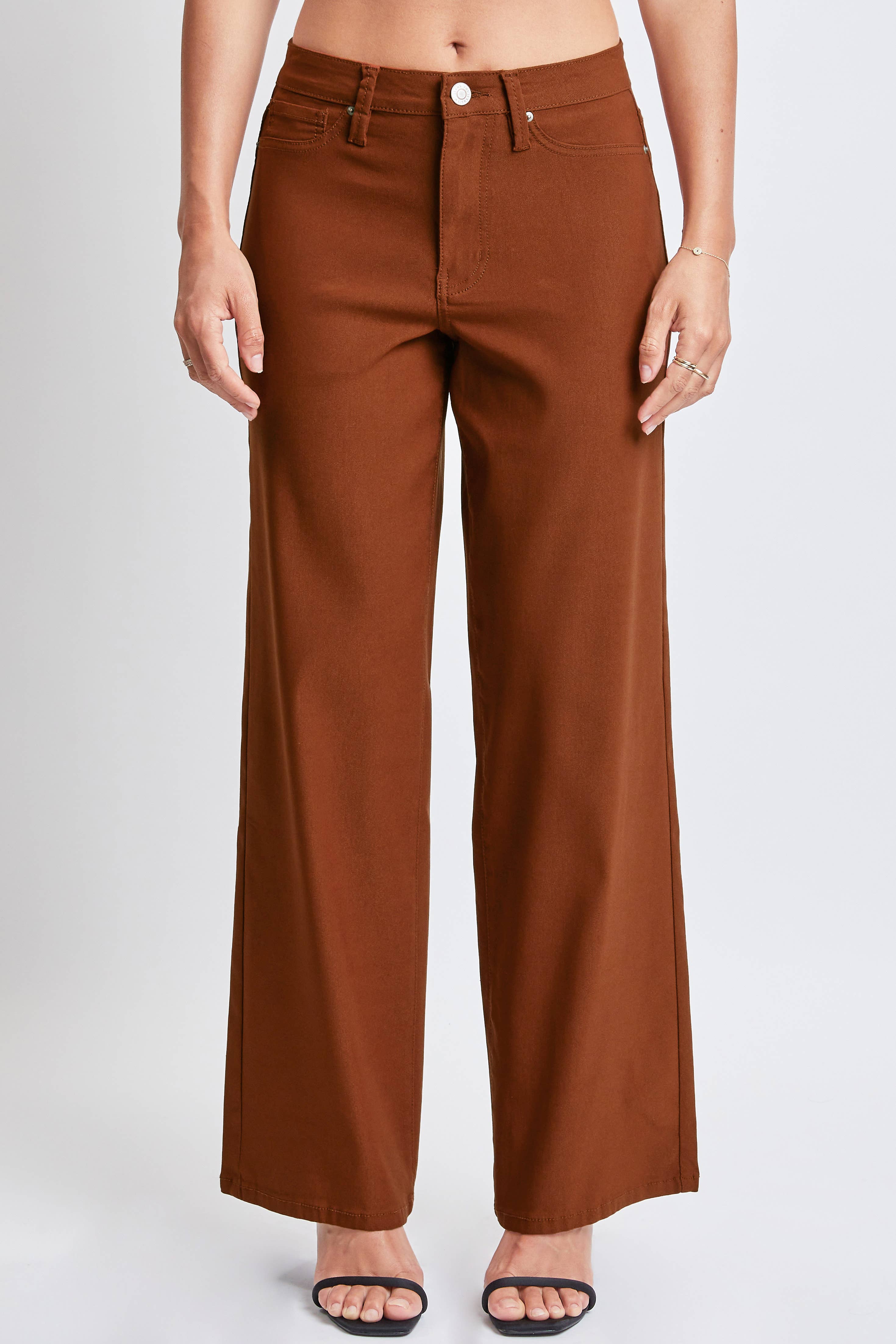 Hyperstretch High Rise Wide Leg- Copper
