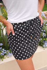 After Dark Polka Dot Skort