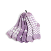 Lavender Fuzzy Socks - 3 Pair Set