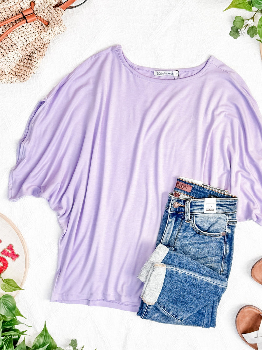 WAREHOUSE Darcy Dolman Top - Lavender