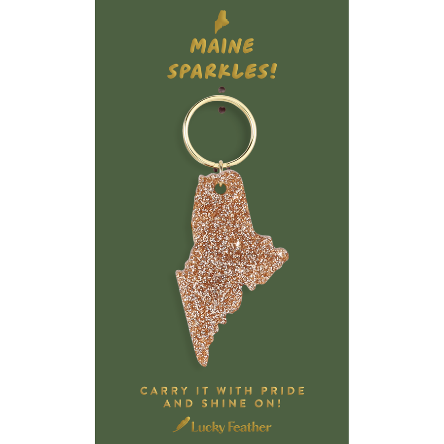 Glitter Keychain - MAINE