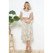 Textured Floral Skirt