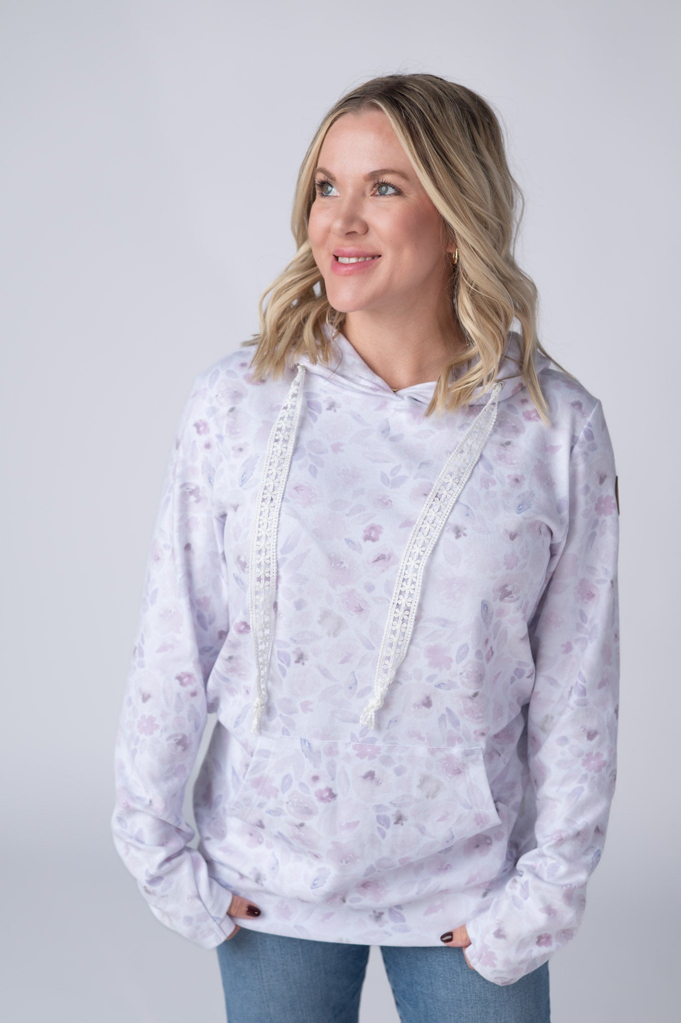 WAREHOUSE Hailey Pullover Hoodie - Blush Floral