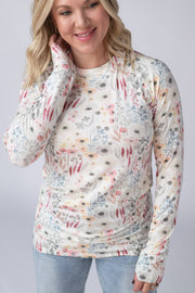 WAREHOUSE Blair Long Sleeve Top - Wildflower Gardens