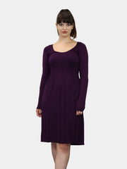 Knee Length Long Sleeve Dress