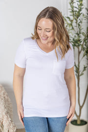 WAREHOUSE Sophie Pocket Tee - White | Women's Short Sleeve