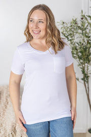 WAREHOUSE Sophie Pocket Tee - White | Women's Short Sleeve