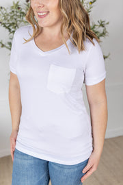 WAREHOUSE Sophie Pocket Tee - White | Women's Short Sleeve
