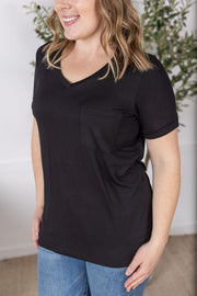 WAREHOUSE Sophie Pocket Tee - Black | Women's Short Sleeve