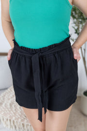 WAREHOUSE Libby Linen Shorts - Black