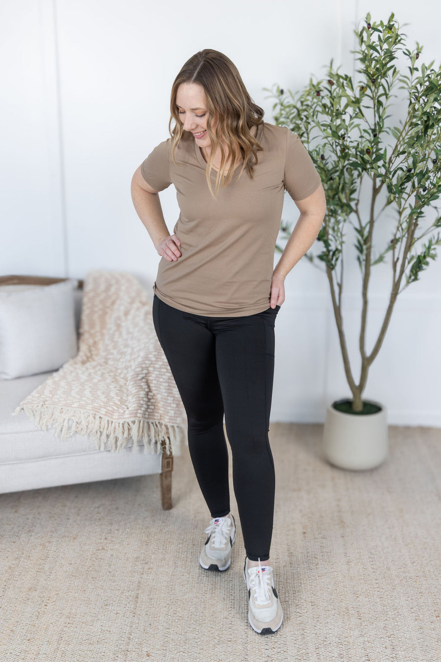 WAREHOUSE Women's Athleisure Leggings - Black