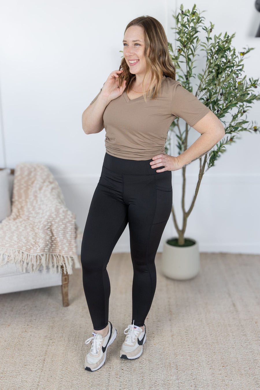 WAREHOUSE Women's Athleisure Leggings - Black