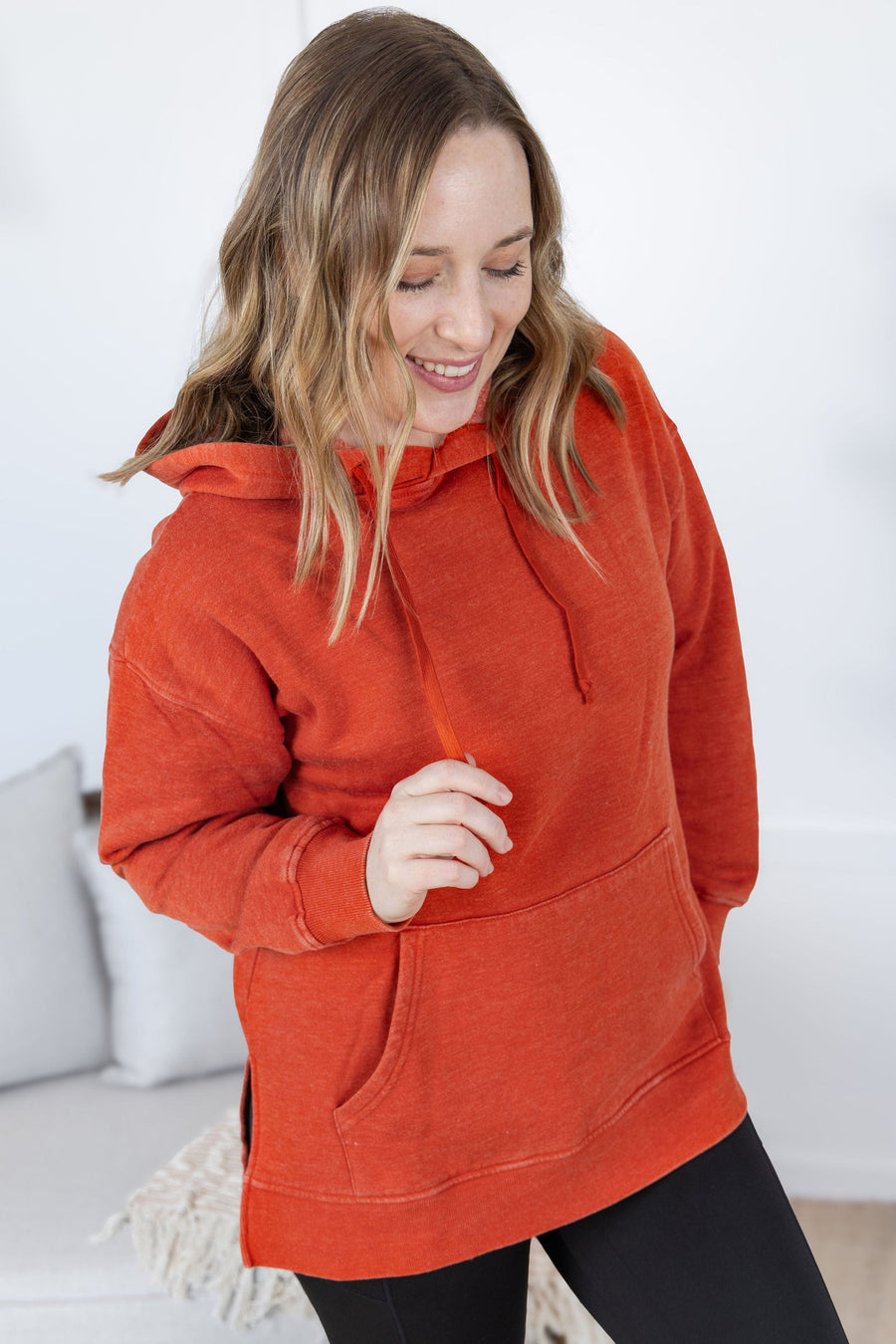WAREHOUSE Vintage Wash Hoodie - Rust