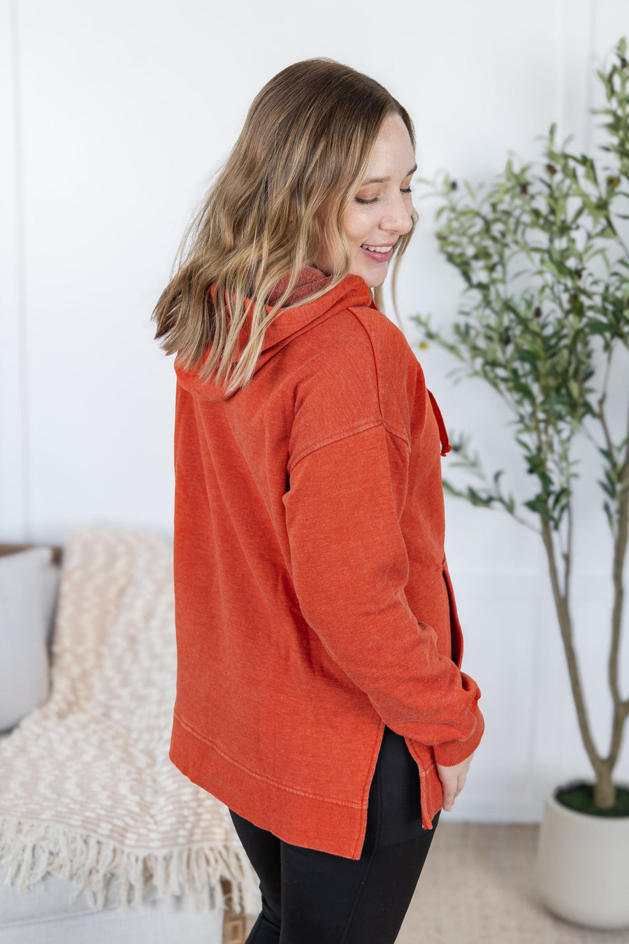 WAREHOUSE Vintage Wash Hoodie - Rust