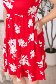 WAREHOUSE Kelsey Tank Dress - Red Floral