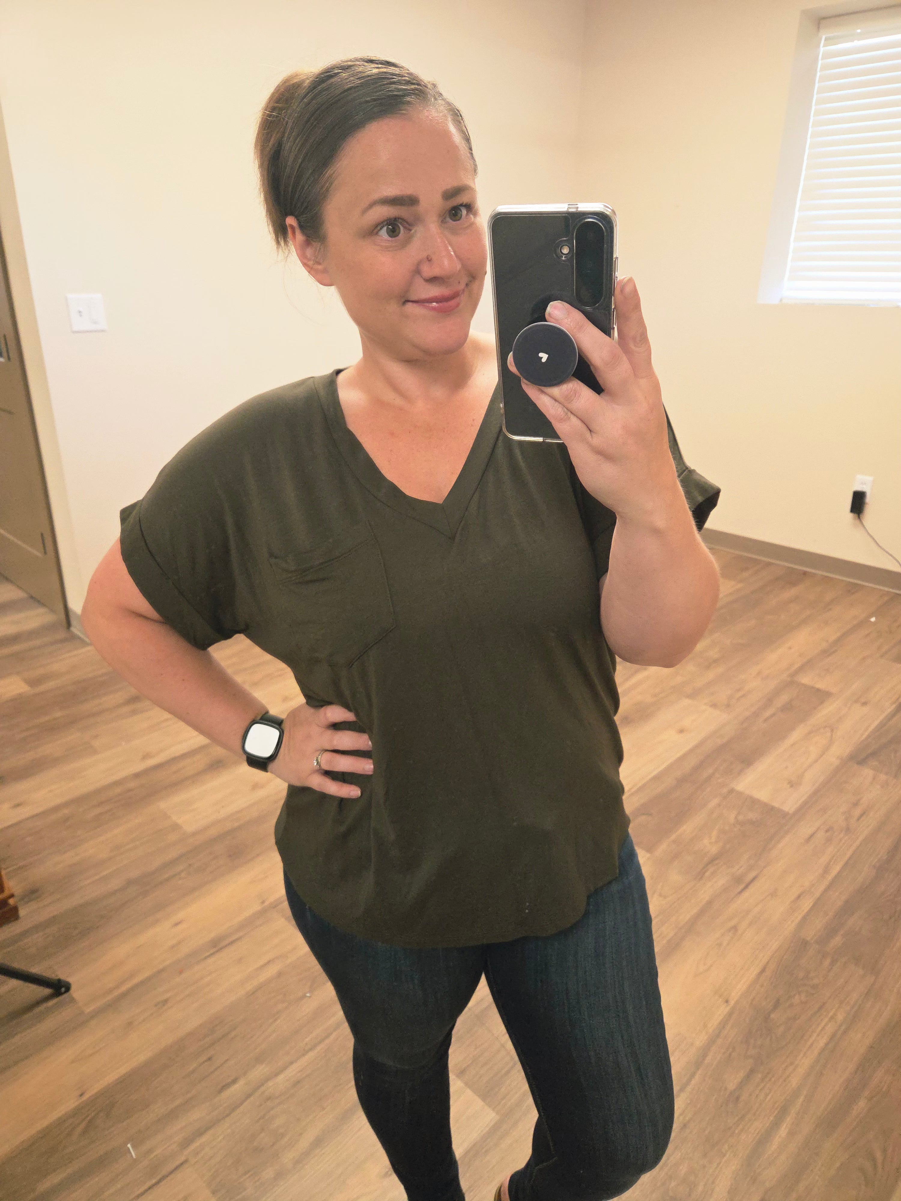 WAREHOUSE Sierra Pocket Top - Olive