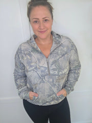 WAREHOUSE ONLY Shorter Halfzip Hoodie - Camo