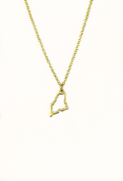 State Necklace - Gold - MAINE