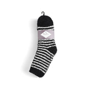 Black & White Fuzzy Socks- 3 Pair Set