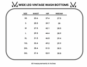 WAREHOUSE Wide Leg Vintage Wash Bottoms - Tan