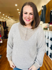 Half Button Up- Latte FINAL SALE