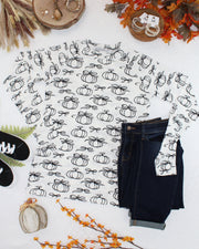 WAREHOUSE ONLY Blair Long Sleeve Top - Classic Pumpkins