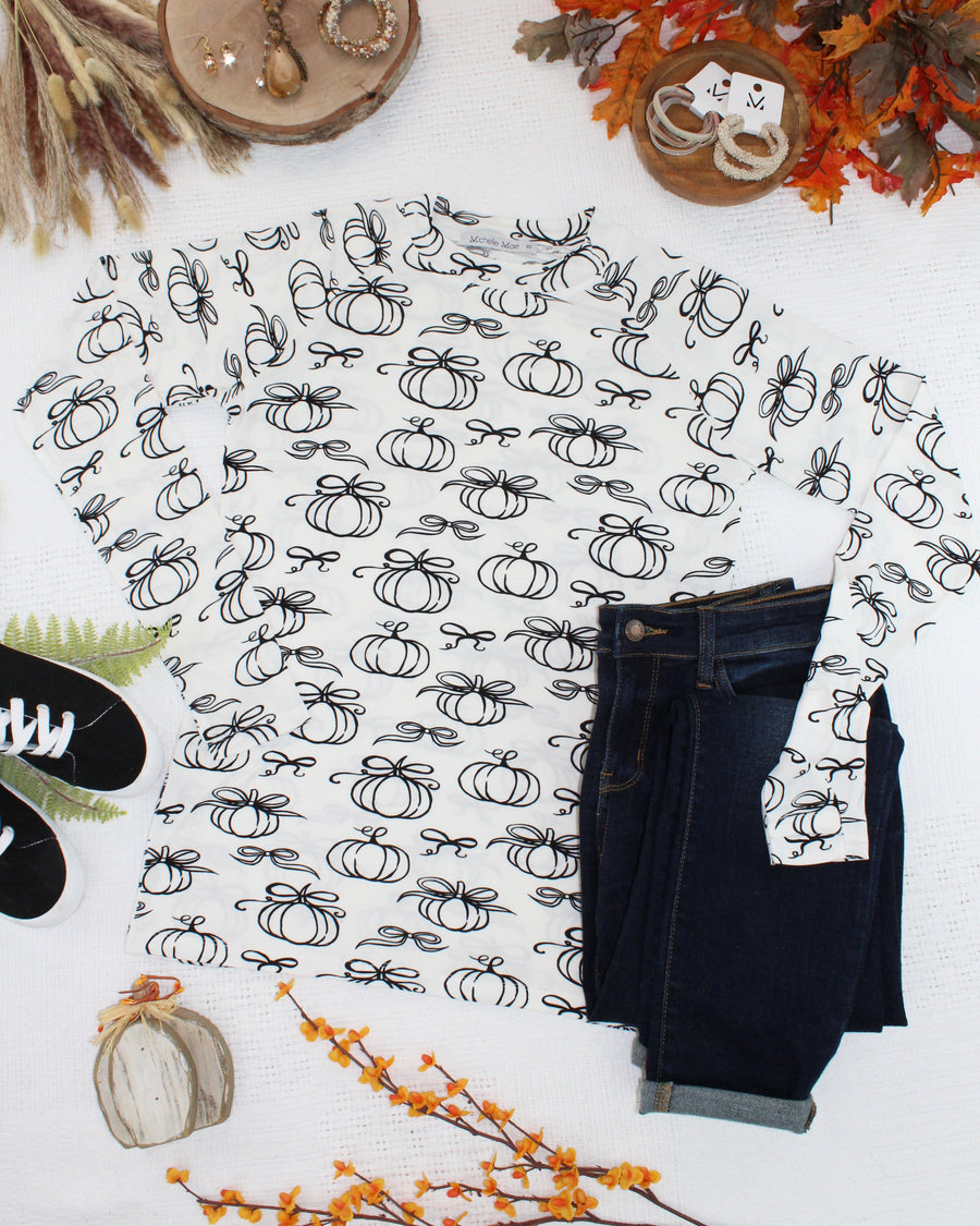 WAREHOUSE ONLY Blair Long Sleeve Top - Classic Pumpkins
