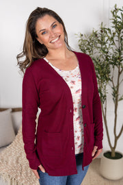 WAREHOUSE Cori Cardigan - Burgundy