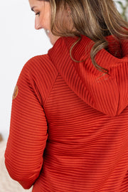 WAREHOUSE Tatum Textured Pullover Hoodie - Rust