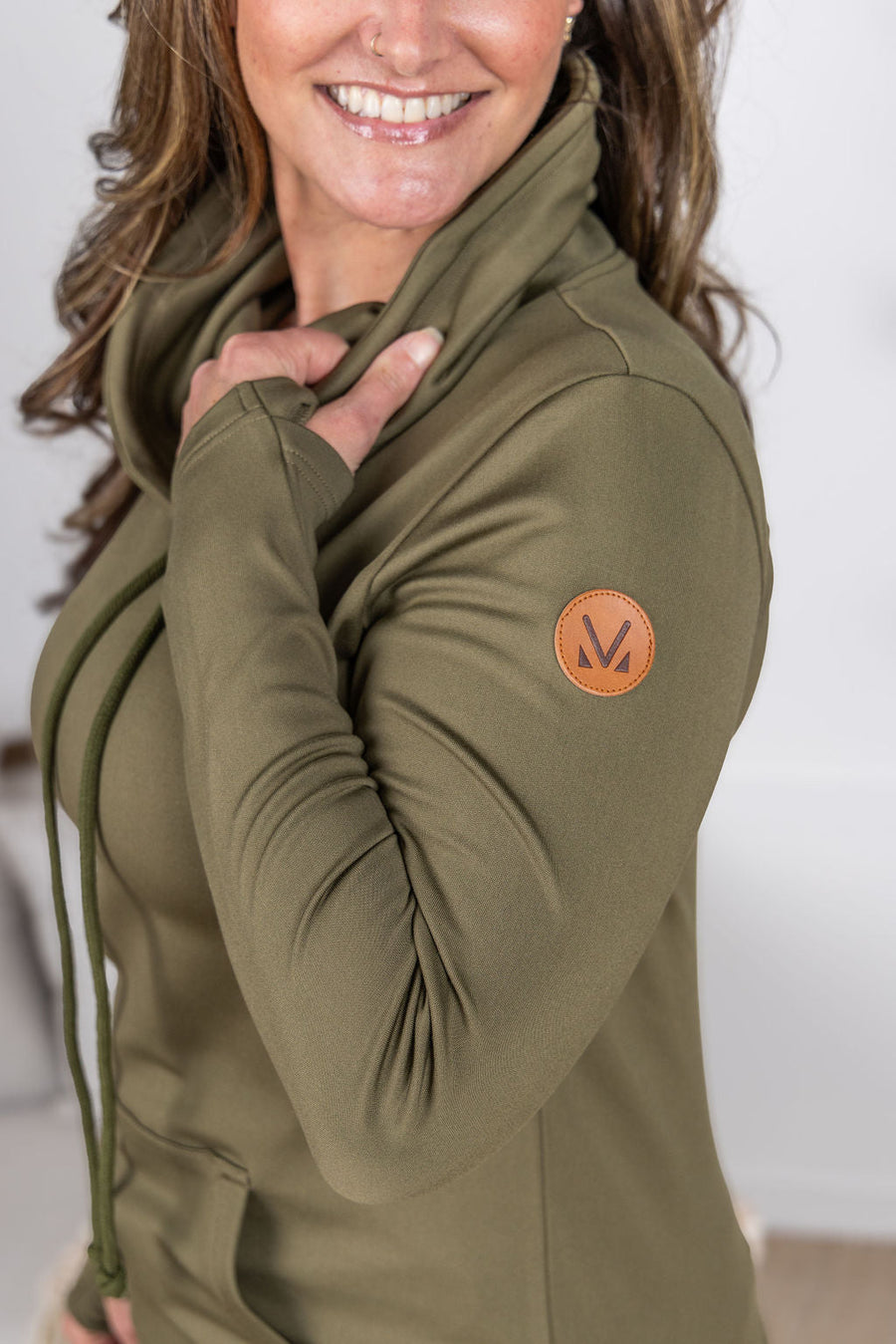 WAREHOUSE Cloud Funnel Neck - Olive