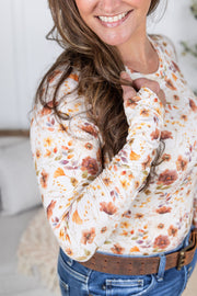 WAREHOUSE Blair Long Sleeve Top - Harvest Charm Floral