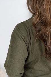 WAREHOUSE Lightweight Corduroy Button Down - Olive