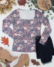 WAREHOUSE ONLY Alyssa Long Sleeve Top - Blushwood Floral