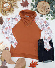 WAREHOUSE ONLY Classic Zoey ZipCowl Sweatshirt - Maple and Fall Foliage