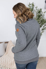 WAREHOUSE Quinn ZipUp Cowl - Charcoal