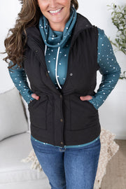 WAREHOUSE Remy Zip Up Vest - Black