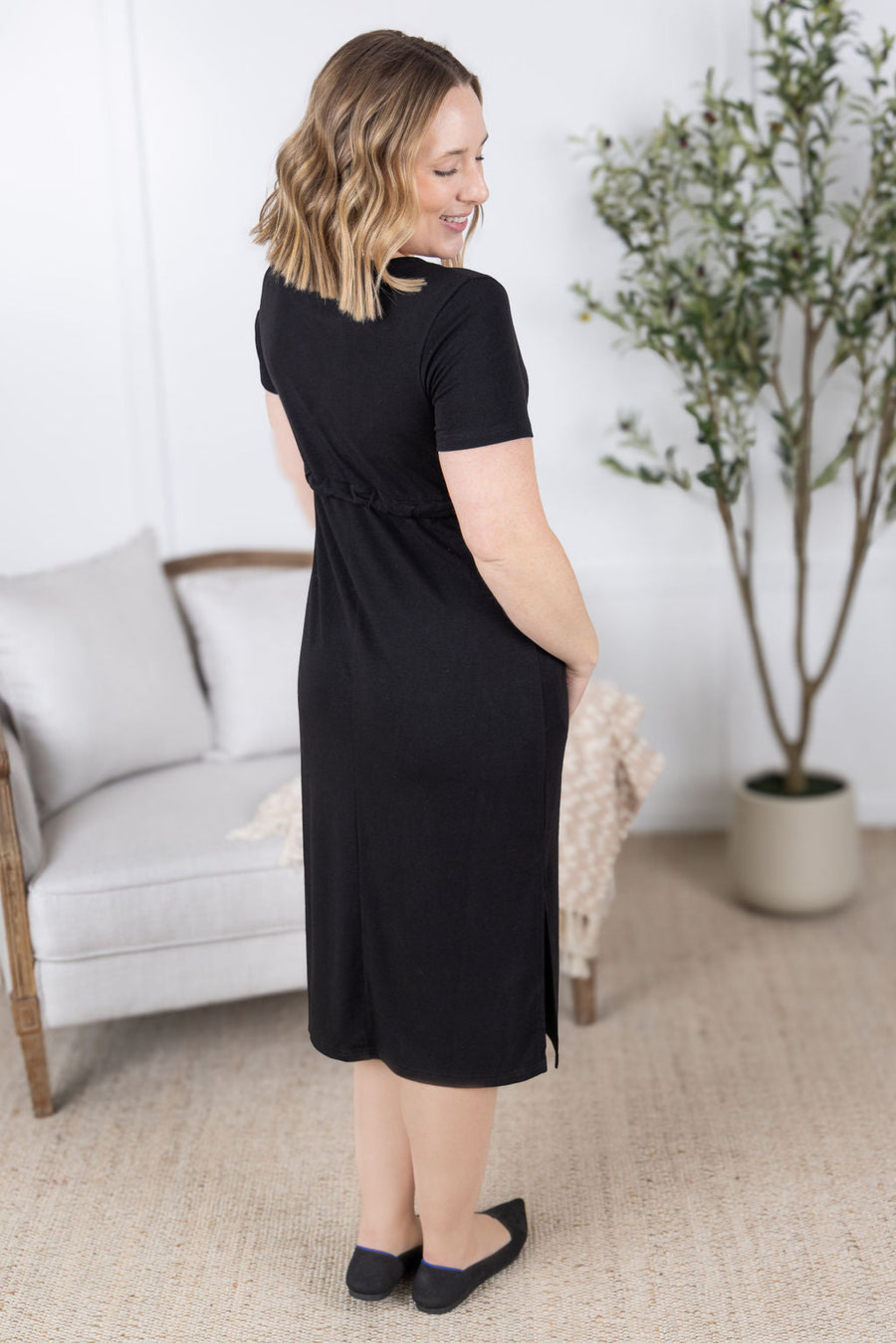 WAREHOUSE Gracelynn Midi Dress - Black