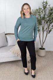 WAREHOUSE Ella Long Sleeve Top - Sage