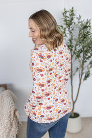 WAREHOUSE Blair Long Sleeve Top - Autumn Floral