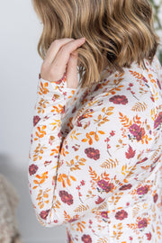 WAREHOUSE Blair Long Sleeve Top - Autumn Floral
