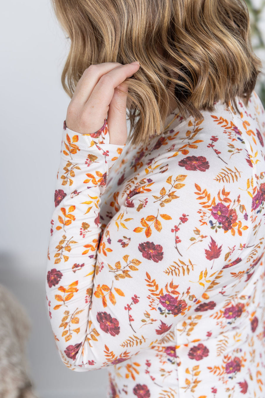 WAREHOUSE Blair Long Sleeve Top - Autumn Floral
