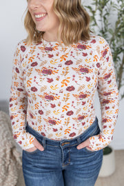WAREHOUSE Blair Long Sleeve Top - Autumn Floral