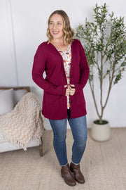 WAREHOUSE Cori Cardigan - Burgundy