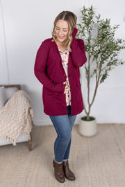 WAREHOUSE Cori Cardigan - Burgundy