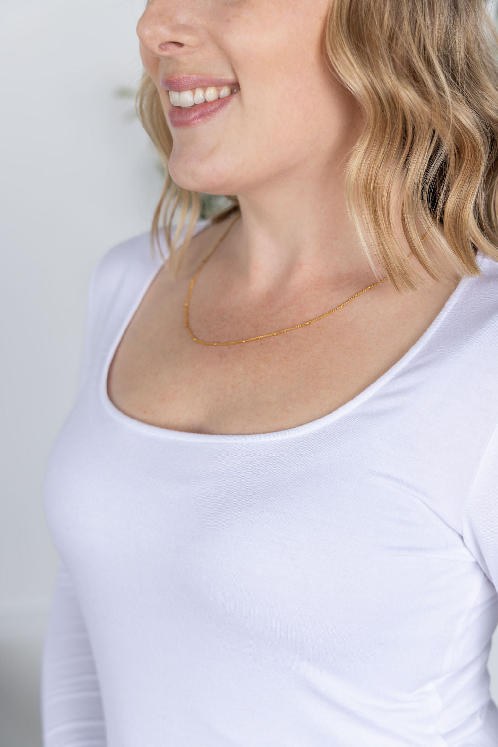 WAREHOUSE Alyssa Long Sleeve Top - White