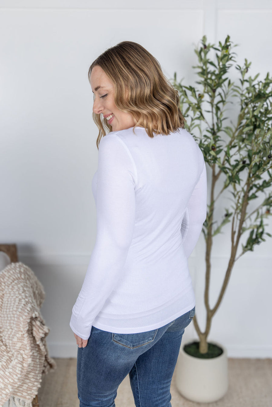 WAREHOUSE Alyssa Long Sleeve Top - White