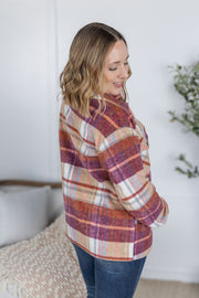 WAREHOUSE Norah Plaid Shacket - Sunset Plaid