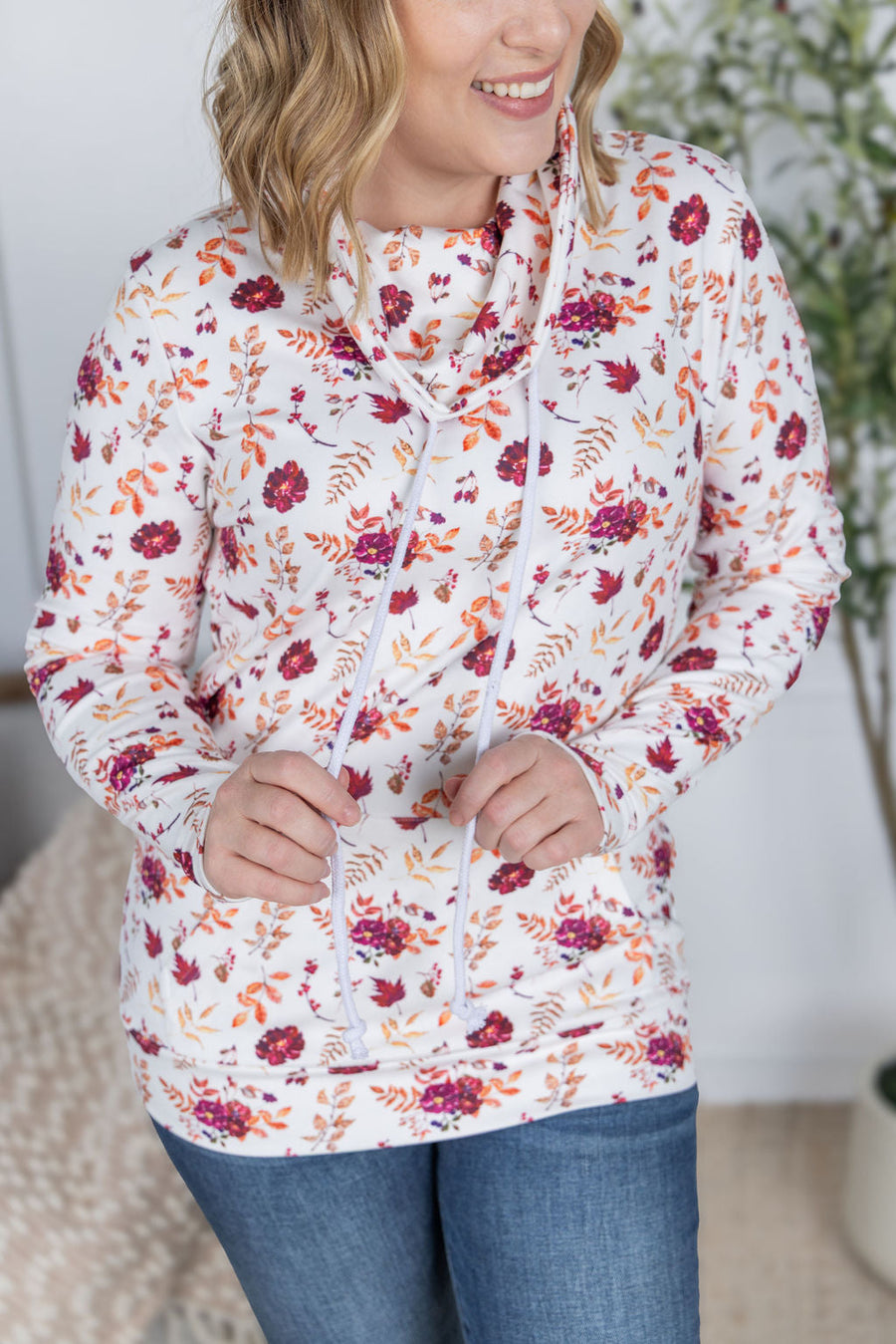 WAREHOUSE Soft Funnel Neck - Autumn Floral