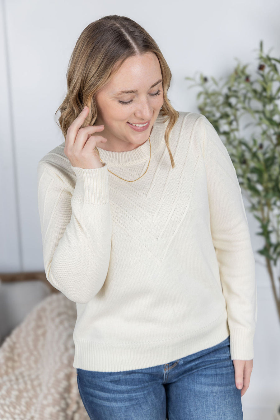WAREHOUSE Evelyn Sweater - Ivory