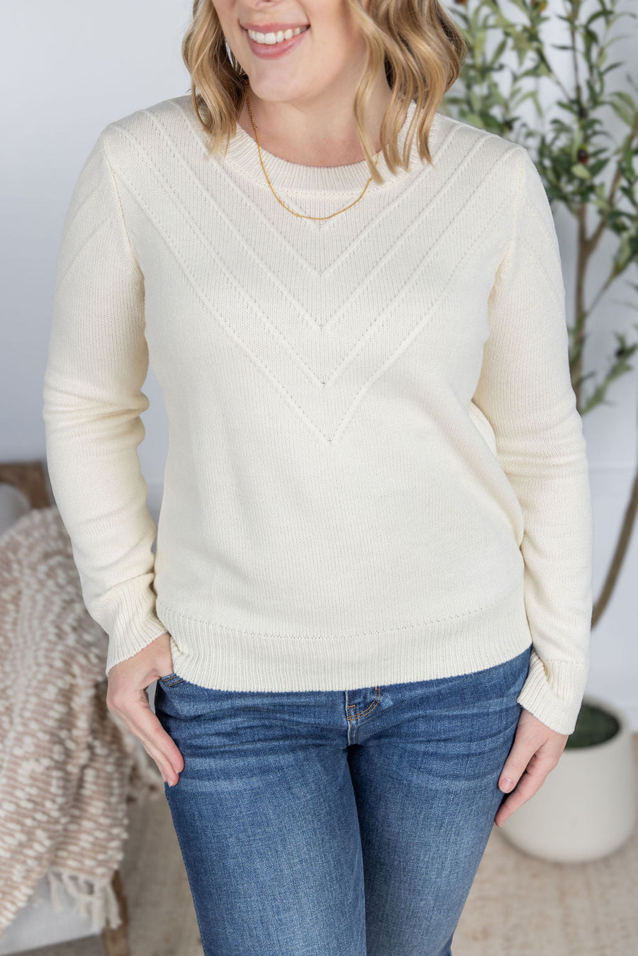 WAREHOUSE Evelyn Sweater - Ivory
